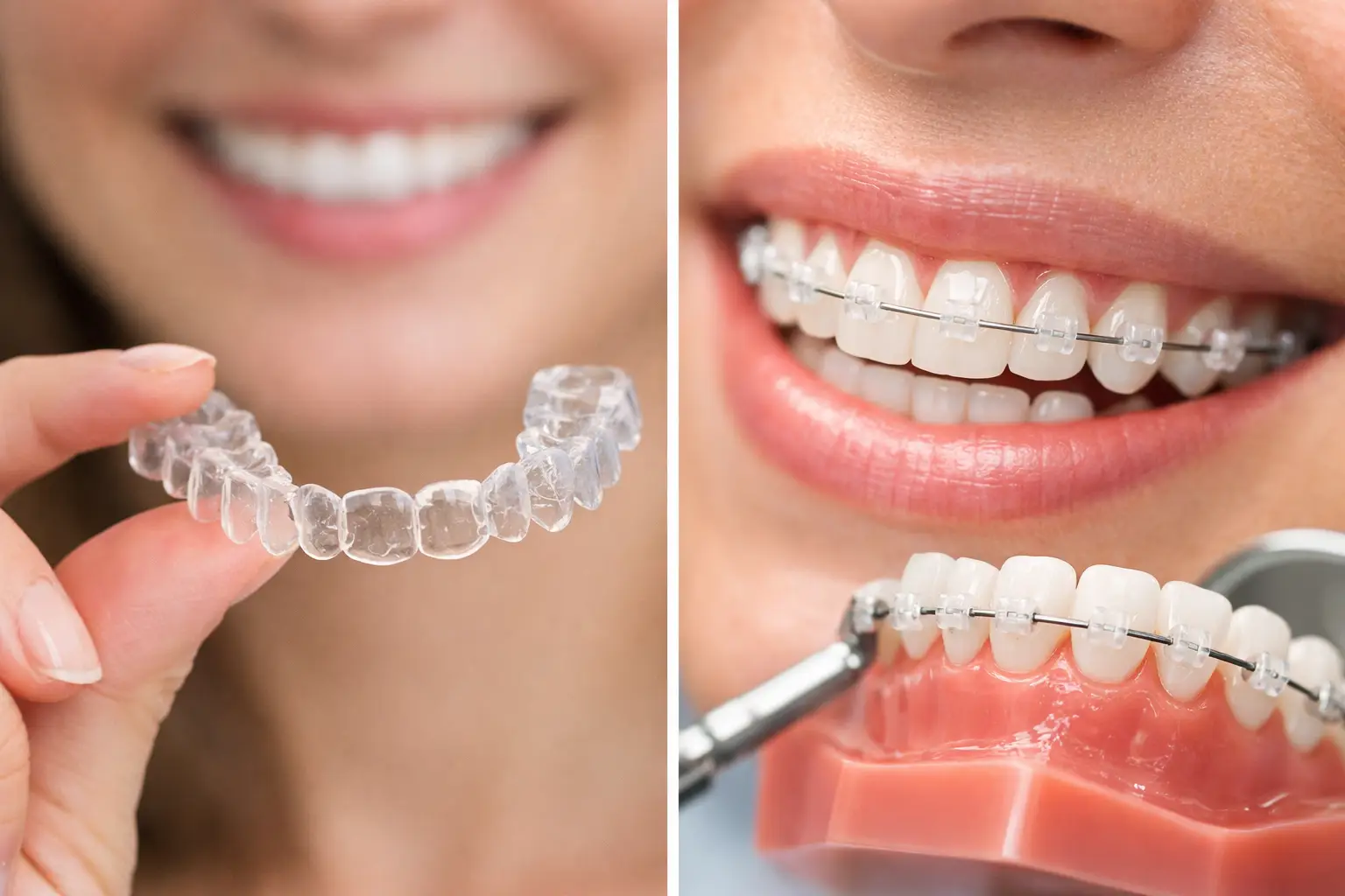 Aligner oder Keramikbrackets bei Erwachsenen?