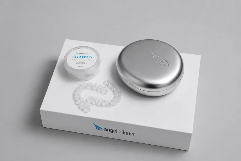 Transparente Angel-Aligner und Aufbewahrungsbox